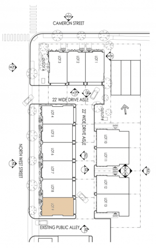 Brooks Estate Lot 9 site plan - new construction townhome in Old Town Alexandria