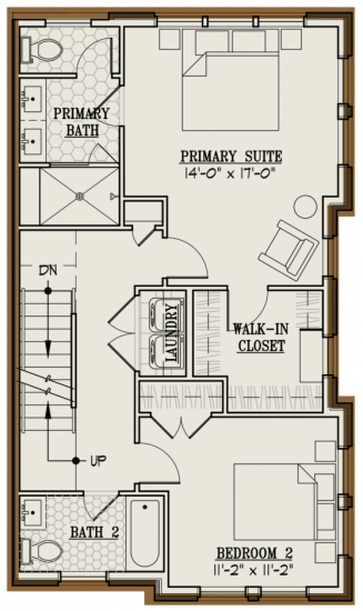 Brooks Estate Old Town elevation view - luxury townhome exterior Alexandria VA