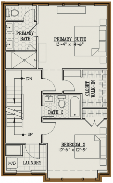 Brooks Estate Old Town floor plan layout - new construction townhome