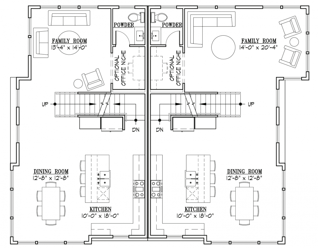 Brooks Estate Old Town floor plan layout - new construction townhome