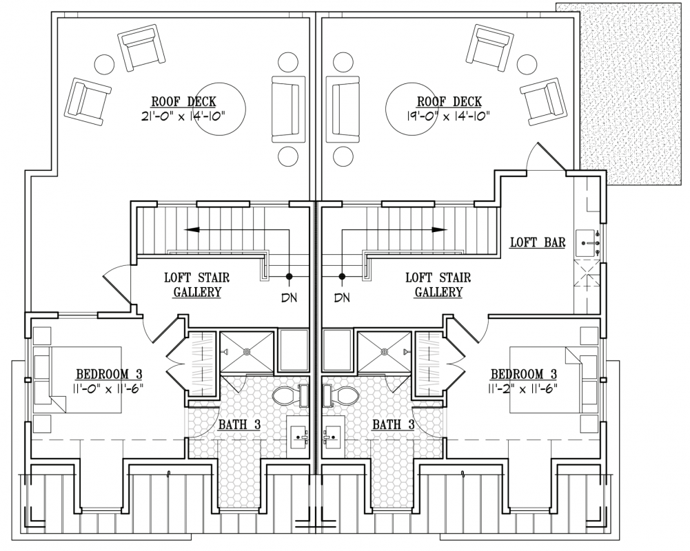 Brooks Estate Old Town floor plan layout - new construction townhome